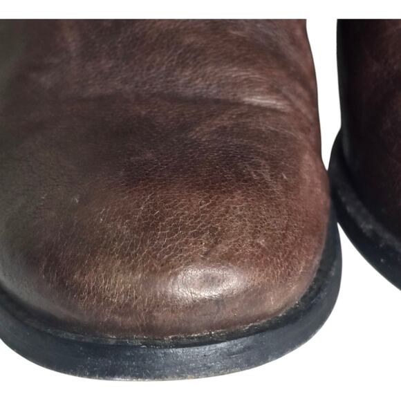 Frye Melissa Back Zip Button Boots‎ Dark Brown Size 6B - Picture 9 of 15